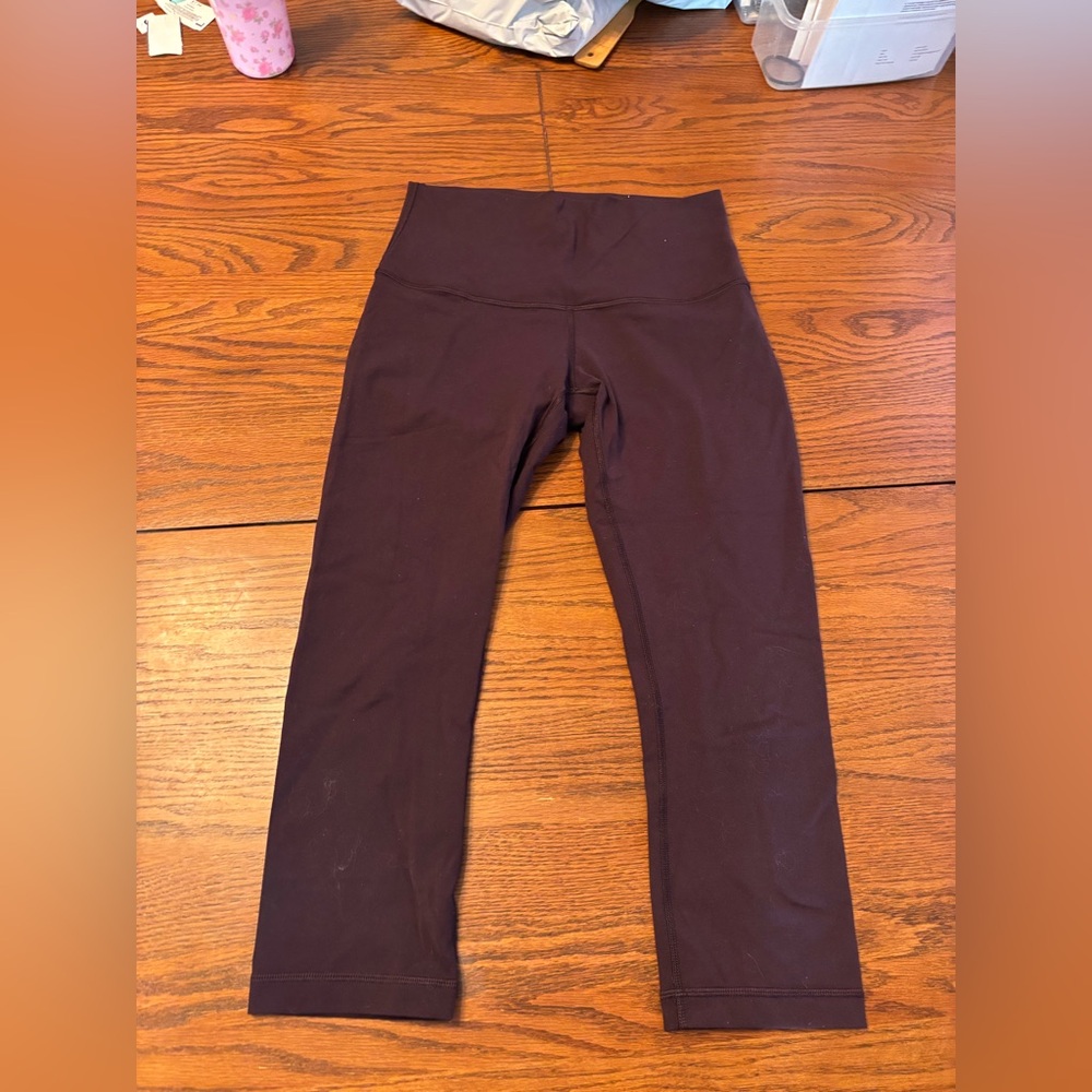 Lululemon wunder under high rise leggings 22" womens 8 purple
